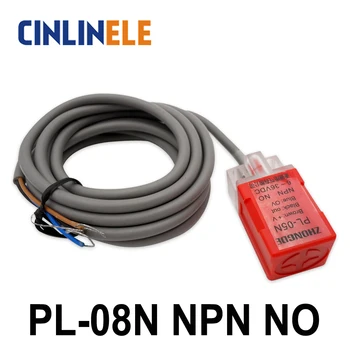 PL-08N 8mm de detecção CC NPN NENHUM Cubo shell indutivo protetor da Tela, digite a chave de proximidade LP08 sensor de proximidade 17*17*35