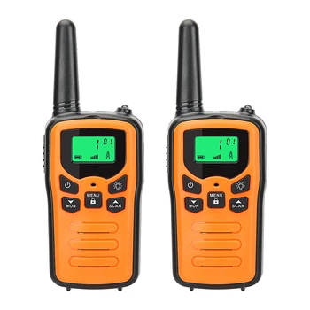 2Pcs Mini Walkie Talkies transceptor de longo alcance Radio 22CH VOX Lanterna LCD de Duas Vias de Rádio portátil rádio transmissor