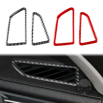 Para o BMW Série 7 F01 2009-2014 de Fibra de Carbono, Interior do Carro Decal a Linha de Frente da Porta Pilar Instrumento de Ventilação de Ar Saída de Guarnição Tampa da fita