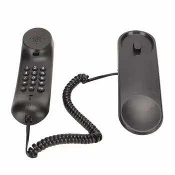 Mini Telefone de Parede de Telefone Multifunções de Grandes Botões de Mute, Rediscagem ambiente de Trabalho Fixo com Fio de Telefone para a Home do Escritório do Hotel