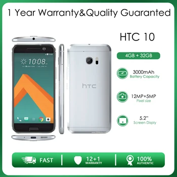 HTC 10 M10 Remodelado 32GB Desbloqueado 4GB de RAM 4G Quad-core, Câmera Traseira de 12MP 5.5