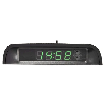 Relógios de carro com Noite de Exibição Termômetro Interno Automático de colar e Relógio Digital Posta Solar de 24 Horas de Carro, Relógio