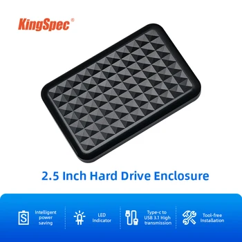 KingSpec SSD Caso de 2,5 SATA para USB 3.0 Adaptador de Unidade de disco Rígido Compartimento para Disco SSD Caixa Tipo C Caso o HD Externo HDD