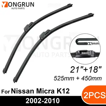 Frente Limpadores De Para Nissan Micra K12 2002-2010 Lâmina Do Limpador De Borracha 21