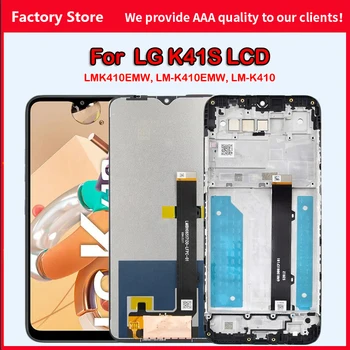10-Toque de Qualidade AAA LCD Para LG K41S LMK410EMW LM-K410EMW LCD Com Moldura de Ecrã LCD Para LG LM-K410