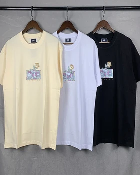 2023 Alta Qualidade Manga Curta Solta KITH Camiseta Casual LooseMen Puro CottonRound Pescoço T-Shirt
