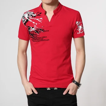 2023 Verão Nova masculina de Manga Curta T-shirt Grandes Homens T-shirt de Apoio Camisa coreano masculina de Manga Curta T-shirt dos Homens Flocagem