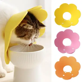Gato Colar de Proteção Colar de Proteção Flor Design Anti-lambe EVA para Interior