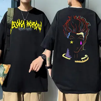 Japonês de Anime Hunter X Hunter Hisoka Impresso T-Shirt de Verão Homens Mulheres Solta Mangá 90 T-shirts Homem Moda Camiseta de Manga Curta
