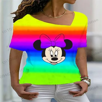 Disney Y2k Y 2k Harajuku Fashion Top Tops Y2k Roupa de Mulher Roupa de T-shirts Oversize das Mulheres T-shirt, Camisas & Blusas Tshirt