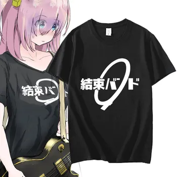 Anime Bocchi O Rock T-shirts Kessoku Logotipo da Banda T-shirt de Impressão Goto Hitori Ijichi Nijika de Manga Curta T-Shirt Roupas de Cosplay