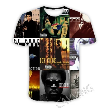 Nova Moda das Mulheres/Homens da Impressão 3D, o Rapper Ice Cube Casual T-shirts Hip Hop Camisetas Estilos de Harajuku Tops de Roupas