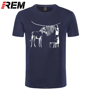 banksy zebra t-shirt de Impressão de Manga Curta S-3xl Normal Dom Nova Moda de verão Imagens camisa