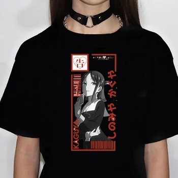 Kaguya Sama Amor É Guerra Miyuki Shinomiya Fujiwara t-shirts mulheres Japonês t-shirt feminina de banda desenhada manga harajuku roupas