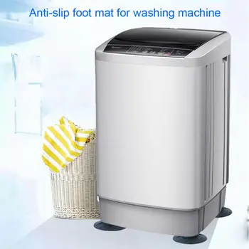 4Pcs Silêncio Pés de Borracha Anti-Derrapante Máquina de Lavar roupa Pé Móveis Pad Universal Booster Fixo Almofada do Pé Frigorífico Pés de Apoio