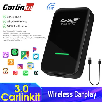Carlinkit 3.0 sem Fio Carplay Apple Carplay Dongle USB Plug And Play de Navegação Automóvel, Leitor Multimídia Audi/Benz/Volkswagen