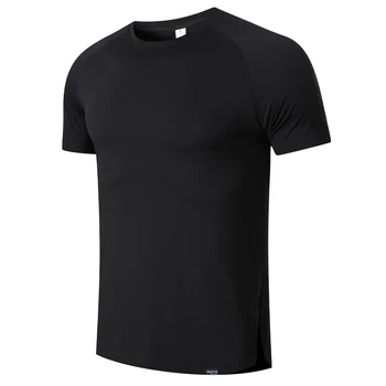 Homens em Execução Desporto T-shirt de Manga Curta, Camisetas camiseta de Fitness Moletom Masculino Jogging Sportswear Atlético Maratona Camisa Tops