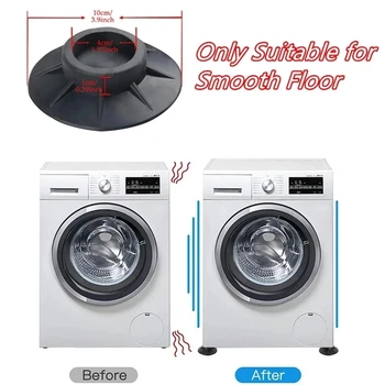 4PCS de Lavar roupa Máquina Universal Fixo Pés em Borracha Anti-Vibração Pés Almofadas Máquina de Lavar roupa Pés Fixos Almofadas de Lavar roupa