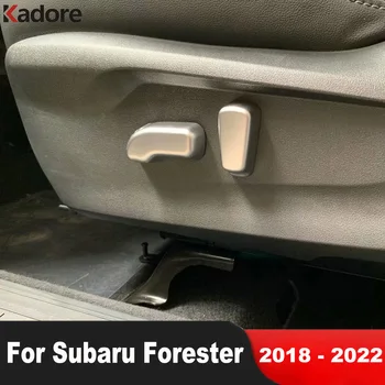 Acessórios de decoração Para Subaru Forester SK 2018 2019 2020 2021 2022 Chrome Assento do Carro, chave de Ajuste de Botão Moldura Guarnição Tampa