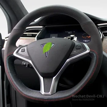Novo Interior Tesla Modelo SX 2016-2020 Anti Derrapante Volante Ponto no Envoltório Cobrir acessórios de automóveis Auto-peças
