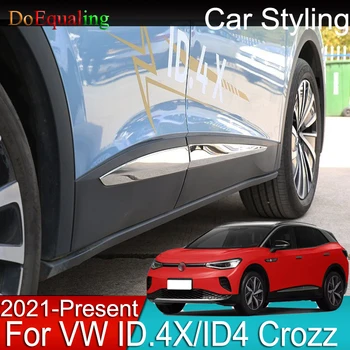 A Volkswagen VW ID.4 Crozz X 2023 Porta do Carro do Corpo de Guarnição Tira Brilhante Anti-risco Inoxidável Acessórios Tampa de 2022 2021