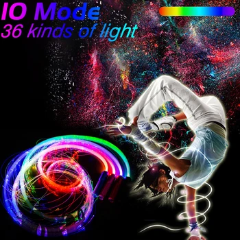 2023 Novo LED de Fibra Óptica Chicote de Dança Disco Chicotes Recarregável Luz Chicote de 360° de Giro Brilhante Chicote Brilho de Fluxo de Brinquedo Partido Adereços