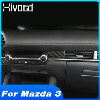 Para Mazda 3 BP de 2019 2020 2021 2022 Acessórios de Fibra de Carbono Decoração Console Central Guarnição de Interiores Molduras de Estilo Carro