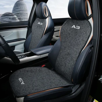 Para Audi A3 8p 8v 8l Acessórios de Estilo Carro Carro Tampa de Assento Dianteiro e Traseiro Tecido de Linho Almofada Respirável Protetor de Esteira