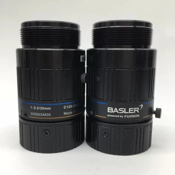 BASLER C125-2522-5M 1:2.2/25mm industrial lente C máquina de visão da lente em bom estado testado OK