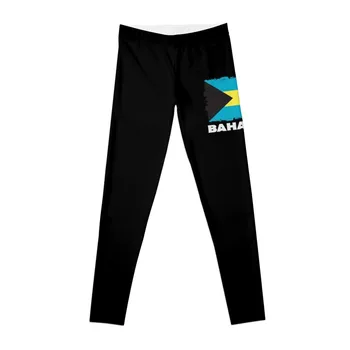Bahamas Bandeira Nacional DistressLeggings treino leggings Apertada mulher de ginástica legging mulher sportswear mulher ginásio 2023