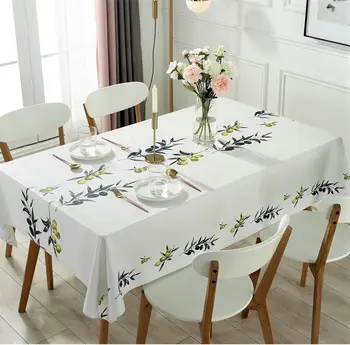 Moderno, Retangular Impermeável Toalha de mesa de Festa de Decoração Lavável Mesa de Jantar Toalha de mesa para Casamento, Decoração de Mesa