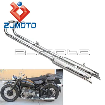 Moto 32HP Silenciador de Escape Tubos Para a BMW K750 M1 M72 R71 R12 CJ Dnepr MT12 Fishtail Pescoço Silenciadores