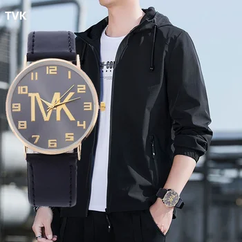 Luxo Marca de Topo Amantes de relógios Para Homens TVK à prova d'água Digital Preto Pulseira de Couro Ultra Fino com ligação Mulheres Relógios de Quartzo Relógio