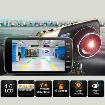 Carro DVR WiFi Full HD 1080P Traço Cam Visão Traseira do Veículo Gravador de Vídeo da Câmera de Visão Noturna Automática DVRs Dashcam de GPS, Acessórios para carros