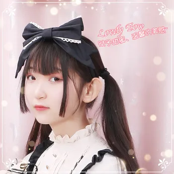 Lolita headband laço grande arco Japonês menina Doce bonito tiara anime acessórios lolita capacete