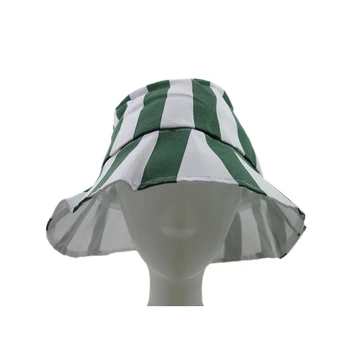 Brdwn Bleach Unisex Urahara Kisuke Cosplay Hat Cap Cúpula Verde e Branco Listrado de melancia Verão Fresco Chapéu