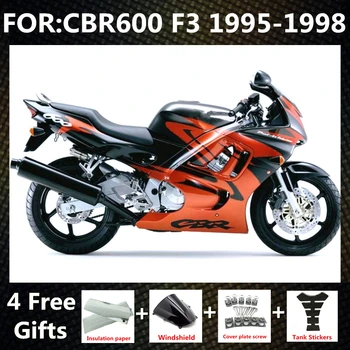 Novo ABS Motocicleta Toda a Carenagem Kit de ajuste para o CBR600 F3 CBR600F3 CBR 600 1995 1996 1997 1998 carenagem integral kits conjunto de laranja preto