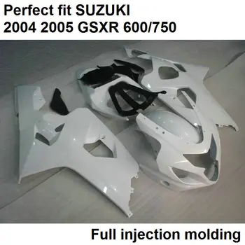 Branca de moldagem por Injeção de carenagens para Suzuki GSXR600/750 K5 2004 2005 carenagem kit GSXR600/750 04 05 LV45