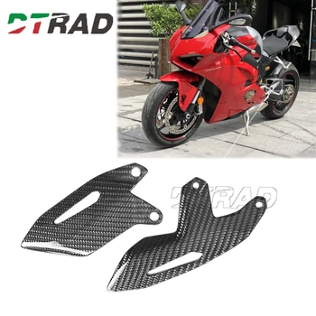Para a Kawasaki H2100% de fibra de carbono calcanhar, protetor do conjunto traseiro da placa pé spike protetor de acessórios da motocicleta Modificado peças decorativas