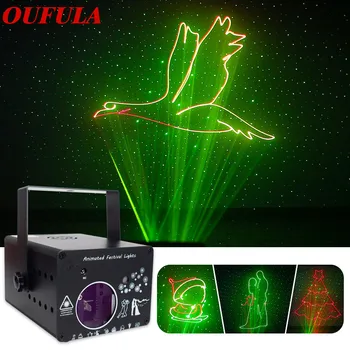 3D da Animação da Cor Cheia de Projeção a Laser de Luz Natal da Barra de KtV Feixe de Animação de Palco, DJ de Disco Laser de Luz
