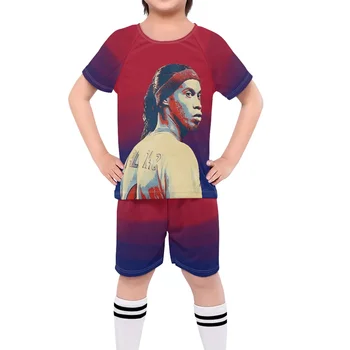 Crianças Veste Terno Personalizado de Futebol de acordo com Meninos Sportswear, de secagem Rápida e de mangas Curtas Meninos Vestuário de Design Personalizado