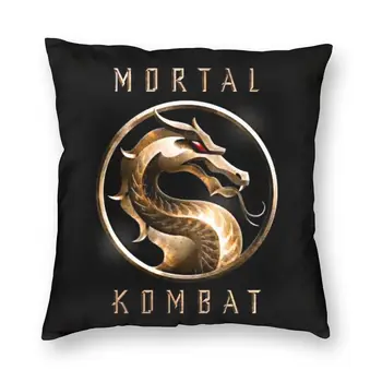 Mortal Kombat Logotipo da fronha de Decoração de Luta de Arcade de jogos Almofada Caso de Jogar Travesseiro para o Carro de Impressão frente e verso