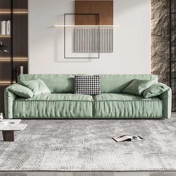 Italiano minimalista tecido de sofá designer fosco tecnologia pano de orelha de elefante sofá da sala de estar pequena família, estilo Nórdico