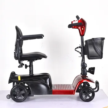 Casa Inteligente Quatro rodas Dobrável Idosos Transporte de Crianças Para Passeio de Compras Bateria Idosos Scooter Elétrica