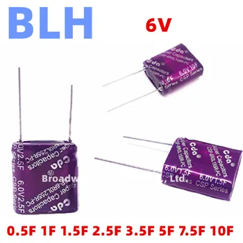 6.0 V combinado de camada dupla capacitor 6V 0.5 1.0 F F 1F 1.5 F 2.5 F F 3.5 5.0 F 5F 7.5 F 10-F farad capacitor