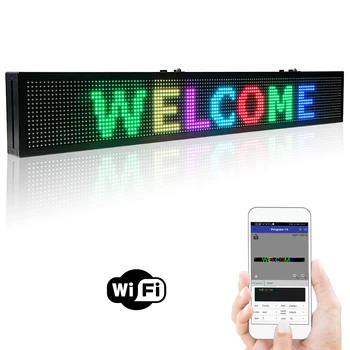 125 CM wi-Fi LED Publicidade Sinais RGB 7 Cores SMD Display de Vitrine Conselho,Programável Mensagem de Rolagem Por wi-Fi+U-Disco