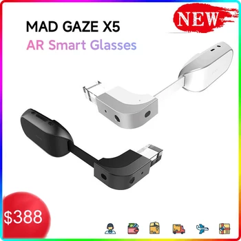 1080P LOUCO Olhar X5 AR Smart Óculos HD de Realidade Aumentada Óculos 3D Android 6.0 Navegação de Conversão de Vídeo com Transmissão ao Vivo
