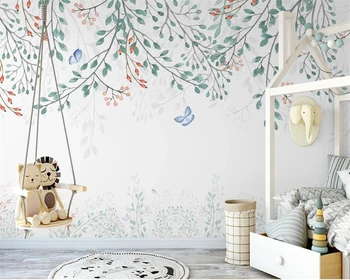 beibehang Personalizado moderno e minimalista nórdicos folha flor elk retro plano de fundo de papel de parede papel de parede decoração da casa papier peint