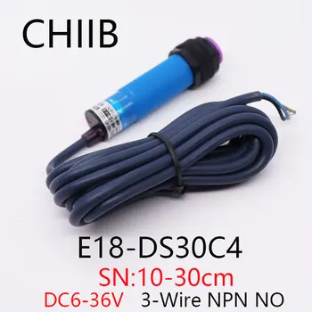 CHIIB UM grau interruptor fotoelétrico E18-DS30C4 DC 6-36V NPN SEM sensor difuso