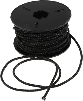 3mm de Choque Cordas elásticas Elástico Cordas para a Sobrevivência ao ar livre Camping Caminhadas barcos Fabricação de Engrenagens Bundles - Preto